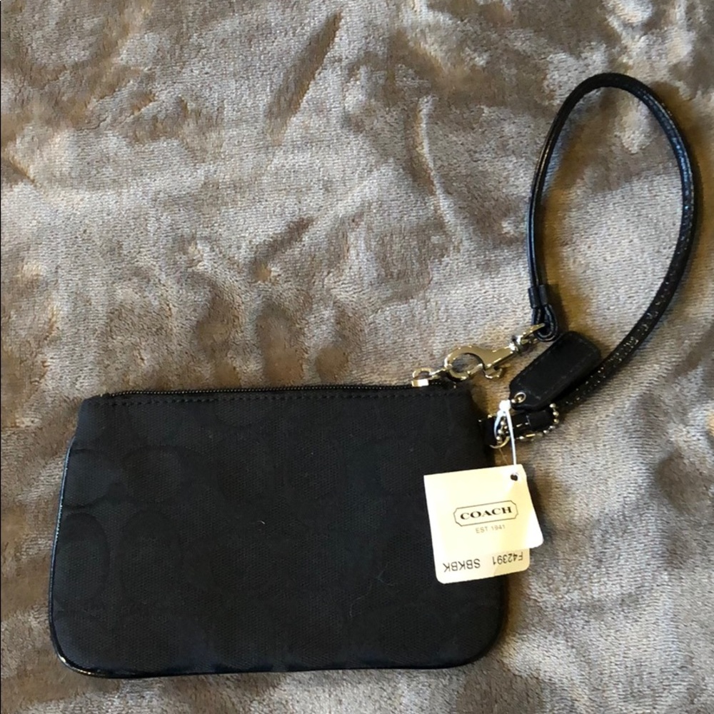 Black Coach Wristlet- Brand New with Tags